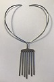 Hans Hansen Sterling Silver Neckring and Pendant