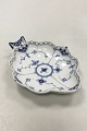 Royal Copenhagen Blue Fluted Full Lace Leaf Shaped Dish No 1076