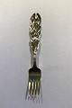 A. Michelsen Christmas Fork 1941 Gilded Sterling Silver with Enamel