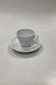 Royal Copenhagen white Josephine Coffee Cup and saucer No. 072