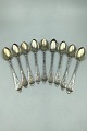 Antik Silver Coffee Spoon (9) Set of 9 lightly gilt Coffee Spoons