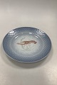 Bing and Grøndahl Blue Tone Fish Plate motif 5 Lobster No. 716