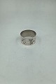 Danish Silver Naplin Ring with Flower Motif