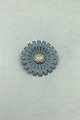 Georg Jensen Sterling Silver Marguerit (Daisy) Brooch, Light Blue