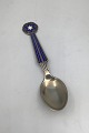 Grann & Laglye Sterling Silver Enamel Christmas Spoon 1954 Measures L 15.5 cm 
(6.10 inch) (Gilding Worn)