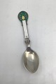 Grann & Laglye Sterling Silver Enamel Christmas Spoon 1953