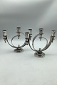 Georg Jensen Sterling Silver Candlesticks No. 670 Oscar Gundlach-Pedersen (2)