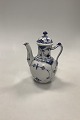 Royal Copenhagen Blue Fluted Half Lace Mocca Pot No 517