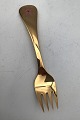 Georg Jensen Annual Fork 1988 Gilt Sterling Silver with enamel.