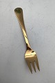Georg Jensen Annual Pastry Fork 1989 Gilt Sterling Silver with enamel.