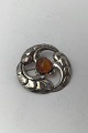 TS Design Sterling Silver Brooch with Amber