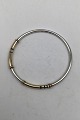 Georg Jensen / Hans Hansen Sterling Silver / Gold Bangle