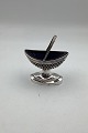 Antique French Silver Salt Cellar with handle and incert