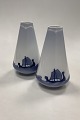 Pair of Royal Copenhagen Art Nouveau Vaser with Viking Ships No 336 / 63 A