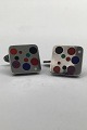 Georg Jensen Sterling Silver / Enamel Cufflinks No. 93A Magnus Stephensen