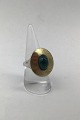 Hans Hansen Sterling Silver / Gold Modern Ring No. 51 (Cyan Aquamarine)