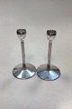 Pair of Modern Silver Candlesticks