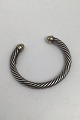 David Yurman Sterling Silver / 14K Gold Bracelet