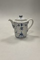 Bing and Grondahl Blue Traditional Blue Fluted Coffee Pot with Logo No. 1051