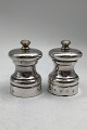 P H Vogel & Co, Birmingham, England Sterling Silver Salt & Pepper Mill Set