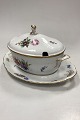 Royal Copenhagen Saxon Flower Light Tureen No 1666 and Platter No 493/1671