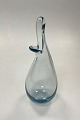 Holmegaard Duckling / Beak Vase of clear/aqua colored glass