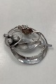 Ornamented Jacob Hull Hair Jewelry in Silver Plated Metal with Stone
