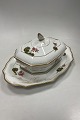 Royal Copenhagen Art Nouveau Pattern No. 225 Geranium Tureen with underplate No. 
2038