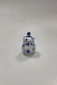 Royal Copenhagen Blue Fluted Plain Small Mustard Cup with Lid No. 358