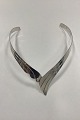 Modern Open Neckring in Sterling Silver. 
