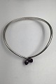 Bent Knudsen Sterling Silver Neckring Amethyst