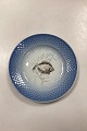 Bing and Grøndahl Blue Tone Fish Plate motif 3 Plaice No. 716 - CHIPED/WORN