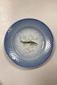 Bing and Grøndahl Blue Tone Fish Plate motif 6 Cod No. 716 - CHIPED/WORN