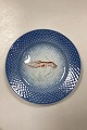 Bing and Grøndahl Blue Tone Fish Plate motif 5 Lobster No. 716 - CHIPED/WORN