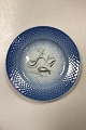 Bing and Grøndahl Blue Tone Fish Plate motif 8 Eel No. 716 - CHIPED/WORN