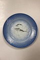 Bing and Grøndahl Blue Tone Fish Plate motif 10 Mackerel No. 716 - CHIPED/WORN