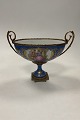 Oval Porcelains Bowl with Bronze mountings in Sevres Style