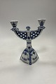 Royal Copenhagen Blue Fluted Full Lace Two-Armed Candelabra No. 506 / No 1169