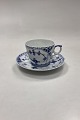 Royal Copenhagen Blue Fluted Half Lace Coffee Cup No. 626