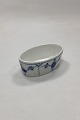 Bing and Grondahl Blue Painted / Blue Fluted Oval Salt Dish