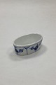 Bing and Grondahl Blue Painted / Blue Fluted Oval Salt Dish