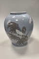 Royal Copenhagen Art Nouveau Unique Vase by Carl Mortensen with Butterflies from March 1900