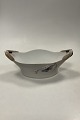 Royal Copenhagen Art Nouveau oval Bowl with Dragonfly Handles and Butterfly decoration No. 1528 / 323