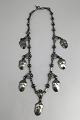 Georg Jensen Silver Necklace No. 37 (Green Agate) (1915-1930)