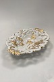Meissen pierced porcelain platter with floral decoration and gold