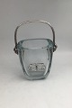 Holmegaard / Dansk Guldsmede-Haandvaerk Ice Bucket Sterling Silver Handle and grate