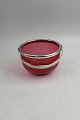 Antique Rubin Red / Rashberry Red Sugar Bowl with Silver Plate mounting