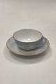 Bing and Grondahl Seagull with Gold Coffee Cup and Saucer with pierced border