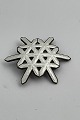 Norsk Ottar Hval Sterling Silver Brooch with white enamel