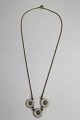 A Michelsen Gilt Sterling Silver Marguerit Daisy Necklace